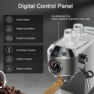 Eszenzics Espressomachine Semi-automatisch met Koffiemolen