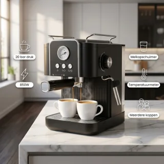 Wat vinden we goed aan de Excalsa Pistonmachine - Espressomachine