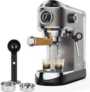 FIBILA Halfautomatische Espresso Koffiemachine 20 Bar Roestvrij Staal