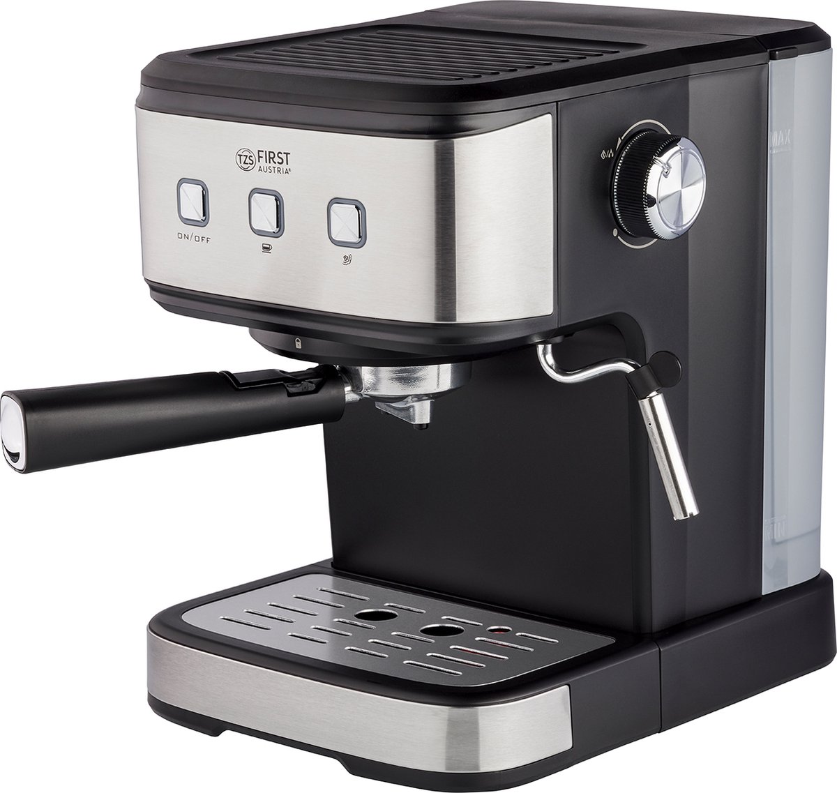 De First Austria TZS Piston Espressomachine 850W Zwart in één oogopslag