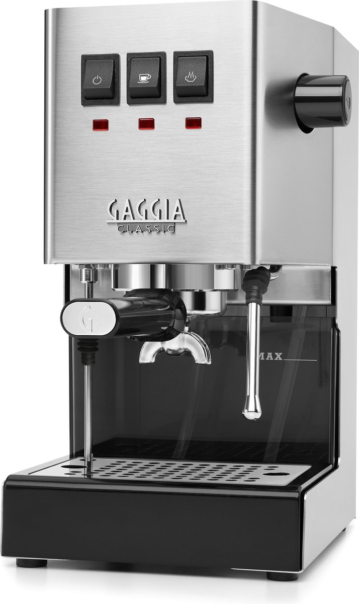 De Gaggia Classic E24 RVS Espressomachine in één oogopslag