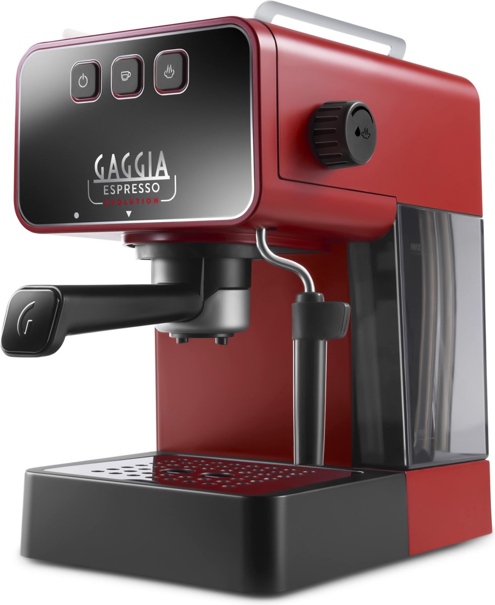 De Gaggia Espresso Evolution Rood 2023 Pistonmachine in één oogopslag