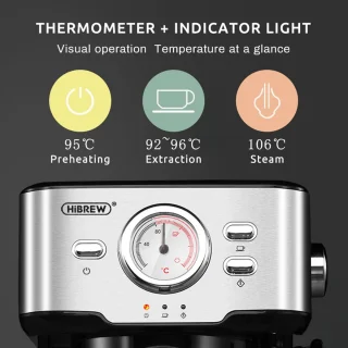 HiBREW Cafetera H5 Espressoapparaat inox