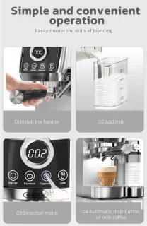 HiBREW H13A Halfautomatische espressomachine