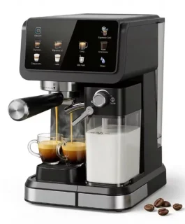 Innovastore koffiezetapparaat espresso- en cappuccinomachine, zwart