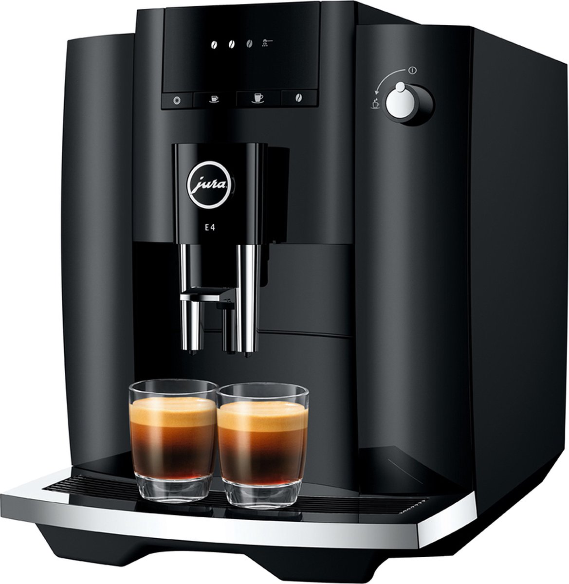 Wat vinden we goed aan de Jura E4 Volautomatische espressomachine Piano Black