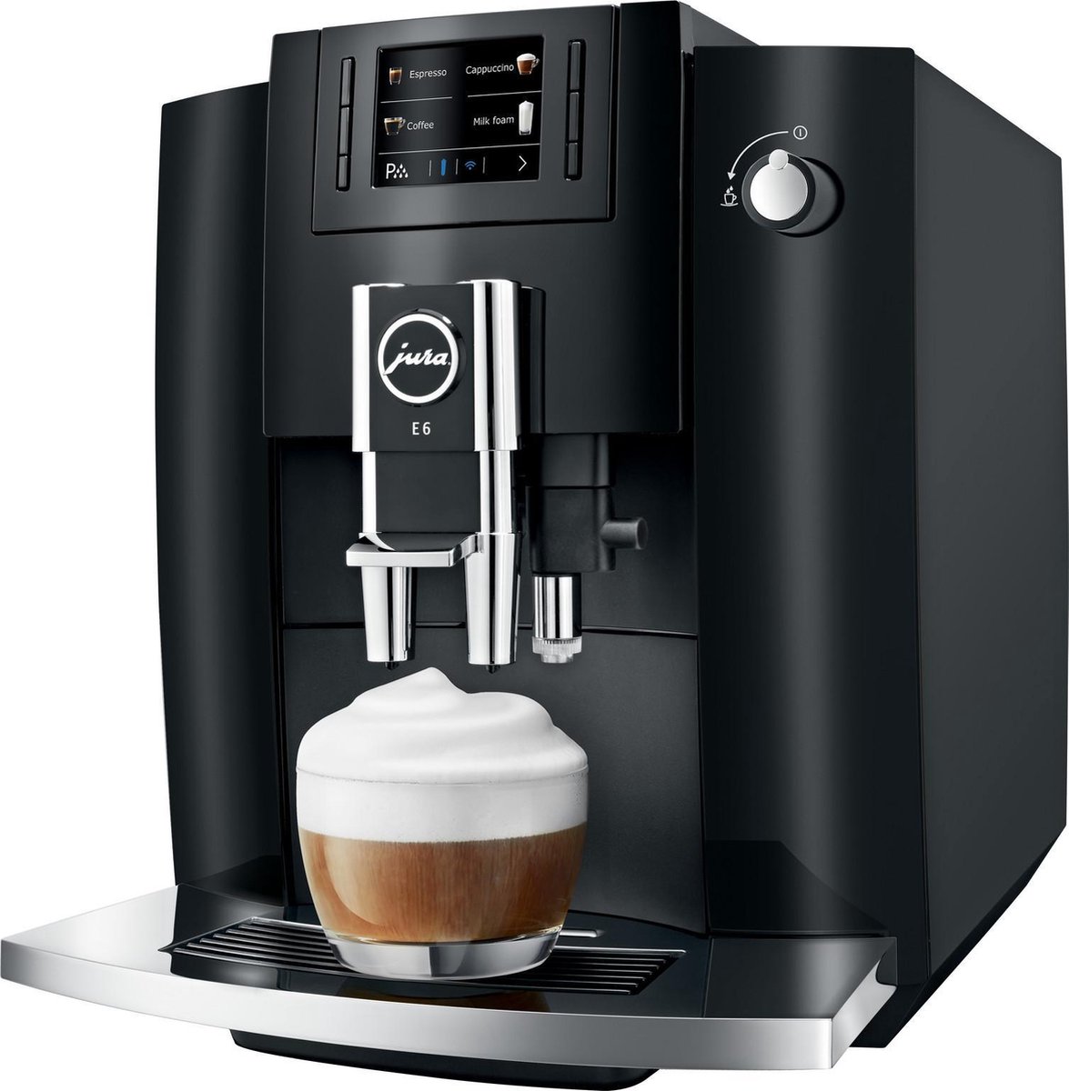 De Jura E6 espressomachine Piano Black in één oogopslag