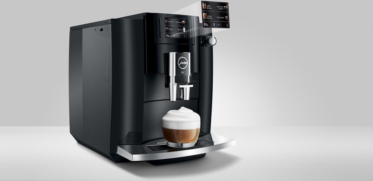 Wat vinden we goed aan de Jura E6 espressomachine Piano Black