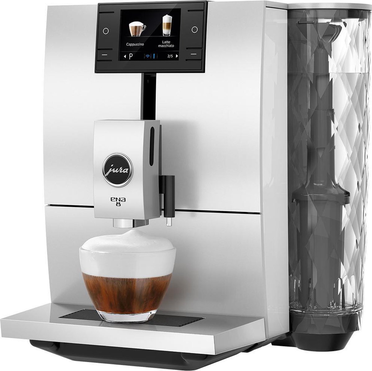 De Jura Ena 8 Nordic White koffiemachine in één oogopslag