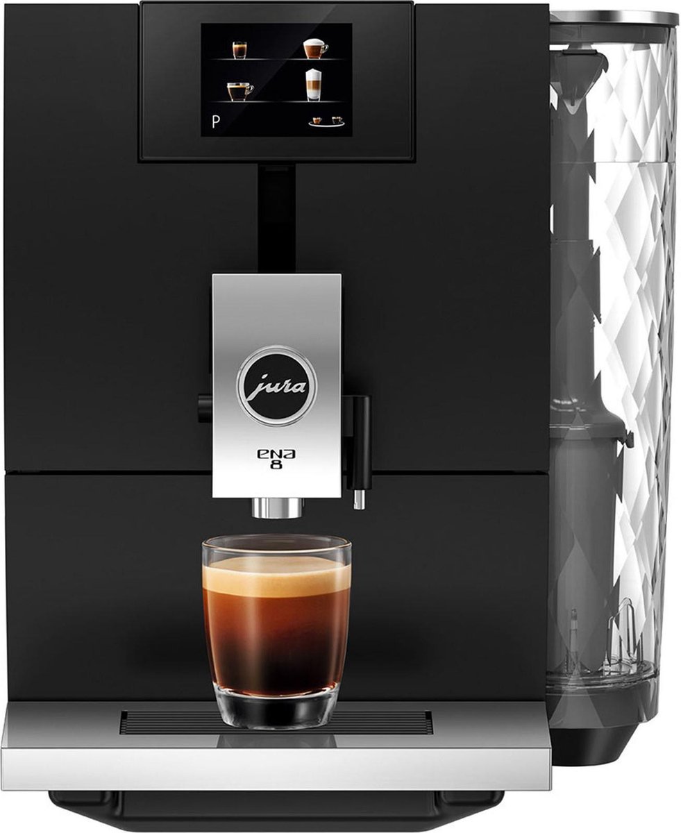 De JURA ENA 8 TOUCH espresso apparaat zwart in één oogopslag