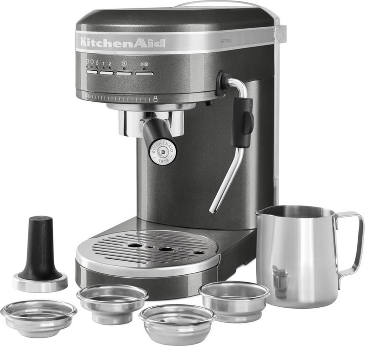 De KitchenAid Espressomachine Grijs in één oogopslag