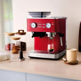 KitchenAid Espressomachine met Koffiemolen Appelrood