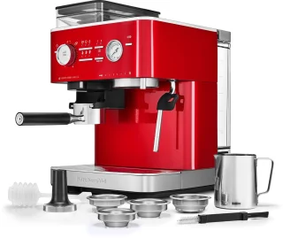 KitchenAid Espressomachine met Koffiemolen Appelrood