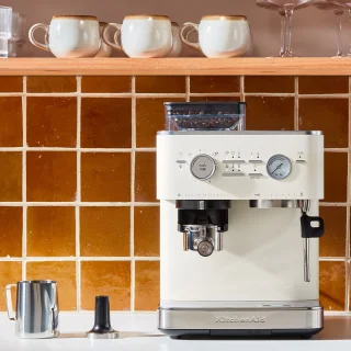 KitchenAid Espressomachine met Koffiemolen Porcelain White
