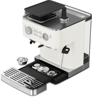 KitchenAid Espressomachine met Koffiemolen Porcelain White