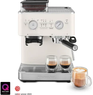 KitchenAid Espressomachine met Koffiemolen Porcelain White