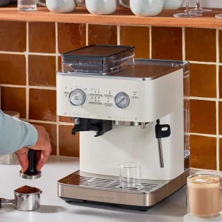 KitchenAid Espressomachine met Koffiemolen Porcelain White