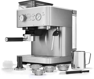 KitchenAid Espressomachine met Koffiemolen RVS
