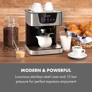 Klarstein Arabica Volautomatische Espressomachine Zilver/Zwart