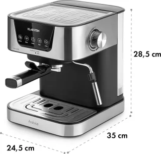 Klarstein Arabica Volautomatische Espressomachine Zilver/Zwart