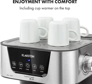 Klarstein Arabica Volautomatische Espressomachine Zilver/Zwart