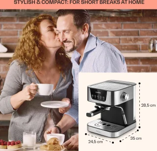 Klarstein Arabica Volautomatische Espressomachine Zilver/Zwart