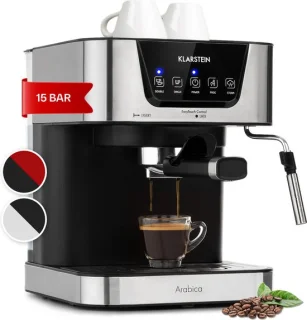 Klarstein Arabica Volautomatische Espressomachine Zilver/Zwart