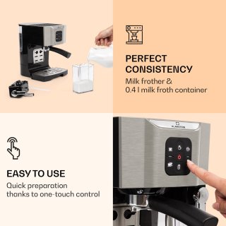 Klarstein Bellavita Koffiezetapparaat 1450W 1,4L Zilver