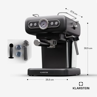Klarstein Espresso Portafilter Machine Retro Mini 950W Zwart