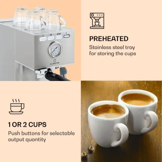 Klarstein Pausa Espressomachine Zilver