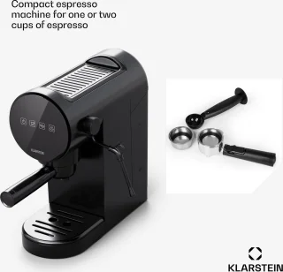 Klarstein Retro Mini Espresso Maker 0.9L Zwart