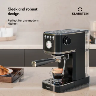 Klarstein Steelpresso Slim Zwarte Espressomachine