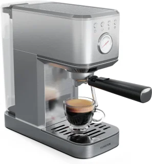 Klarstein Steelpresso Touch Slim Espressomachine 20 Bar Zilver