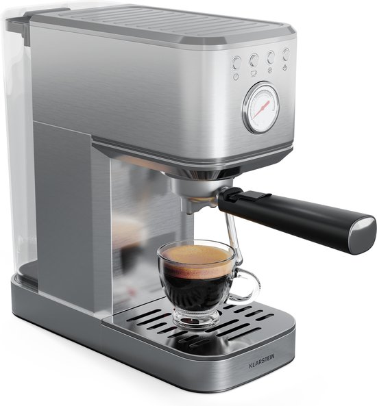Compacte barista voor thuis: Klarstein Steelpresso Touch Slim