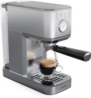 Klarstein Steelpresso Touch Slim Espressomachine 20 Bar Zilver