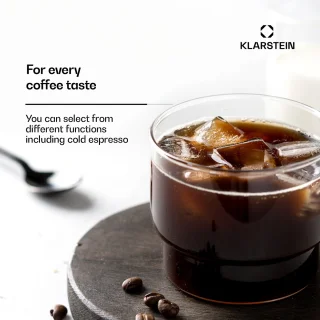 Klarstein Steelpresso Touch Slim Portafilter Espressomachine Zwart