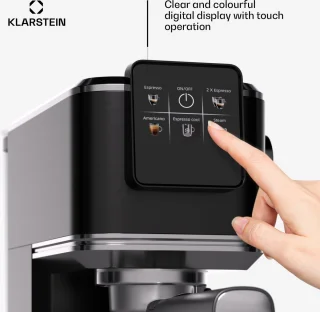 Klarstein Steelpresso Touch Slim Portafilter Espressomachine Zwart