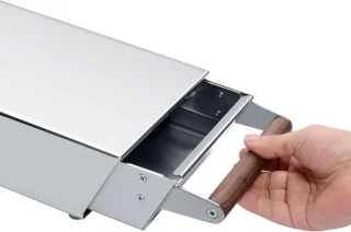 Klopbox lade espresso afvalbak zilver