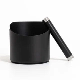 Knock box voor espressomachine - Barista-accessoire (zwart, medium)