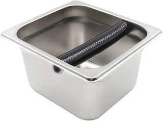 Koffie Knock Box Koffiedikbak 10 cm Zilver