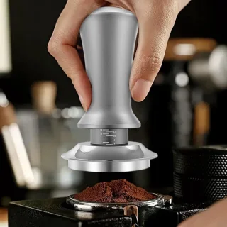 Koffie Sabotage koffie tamper 53 mm zilver