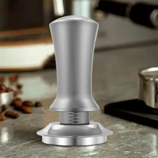 Koffie Sabotage koffie tamper 53 mm zilver