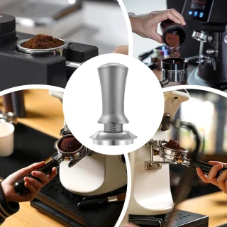 Koffie Sabotage koffie tamper 53 mm zilver