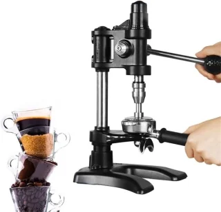 Koffie stamper 58 mm zilver
