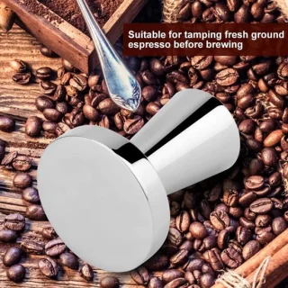 Koffie tamper 40 mm zilver