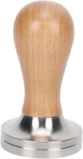 Koffie tamper 51 mm houtkleurig