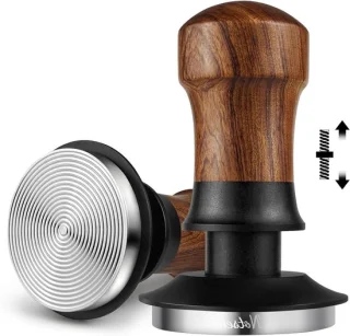 Koffie tamper - 51mm - bruin zwart