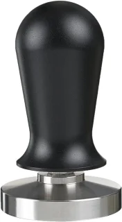 Koffie tamper 58.5 mm zilverkleurig