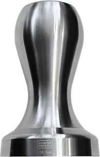 Koffie tamper 58.5 mm zilverkleurig