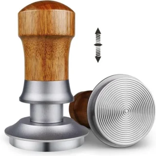 Koffie tamper 58mm zilver